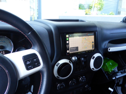 Εγκατάσταση οθόνης Kenwood, TV Tuner MPEG4 και rear camera σε Jeep Wrangler 2011. 