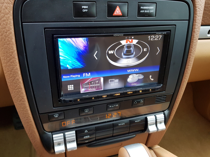 Εγκατάσταση Kenwood DNX9717, Android Auto, Apple Car Play, σε Porsche Cayenne (955)