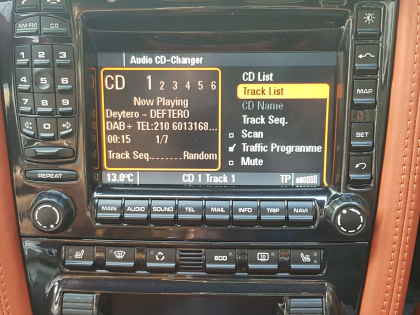 Εγκατάσταση Dab Radio, Tv Tuner, BT σε Porsche Carrera 997 4S.