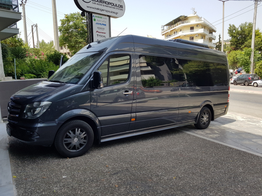 Εγκατάσταση συστήματος Multimedia, με αναπαραγωγή Netflix, Nova, Front & Rear Camera Live σε Mercedes Sprinter VIP.