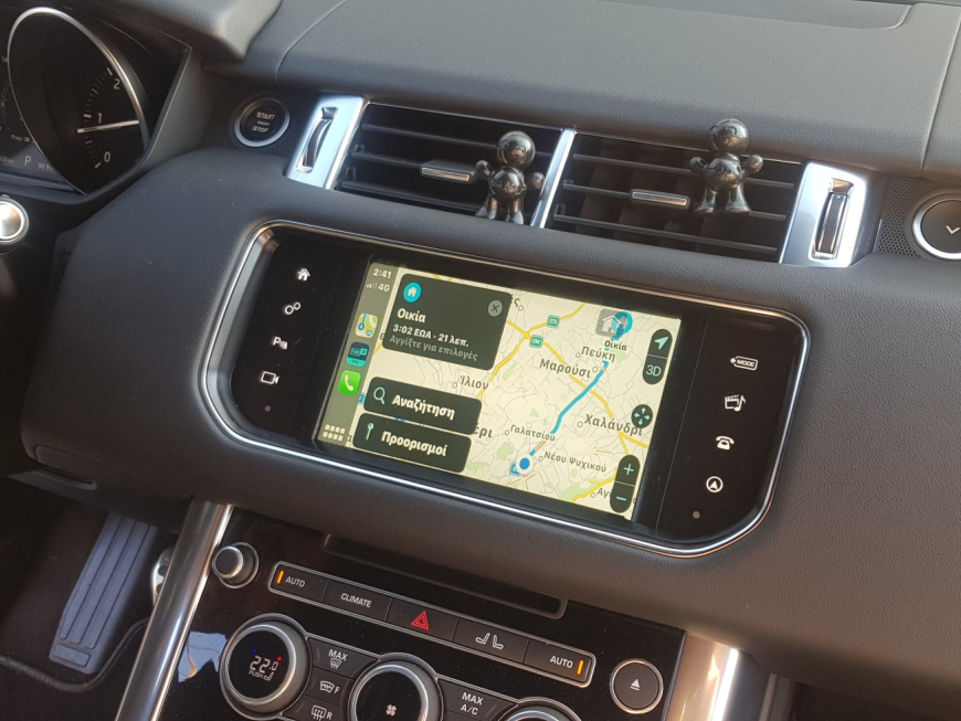 Αναβάθμιση Εργοστασιακής Οθόνης – Apple CarPlay & Android Auto σε Range Rover Sport Hybrid.