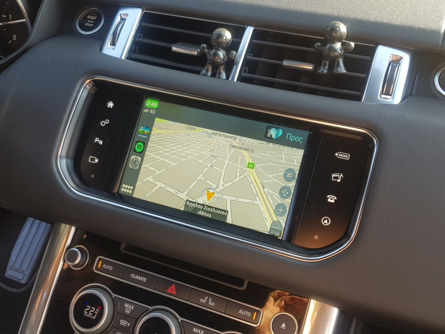 Αναβάθμιση Εργοστασιακής Οθόνης – Apple CarPlay & Android Auto σε Range Rover Sport Hybrid.