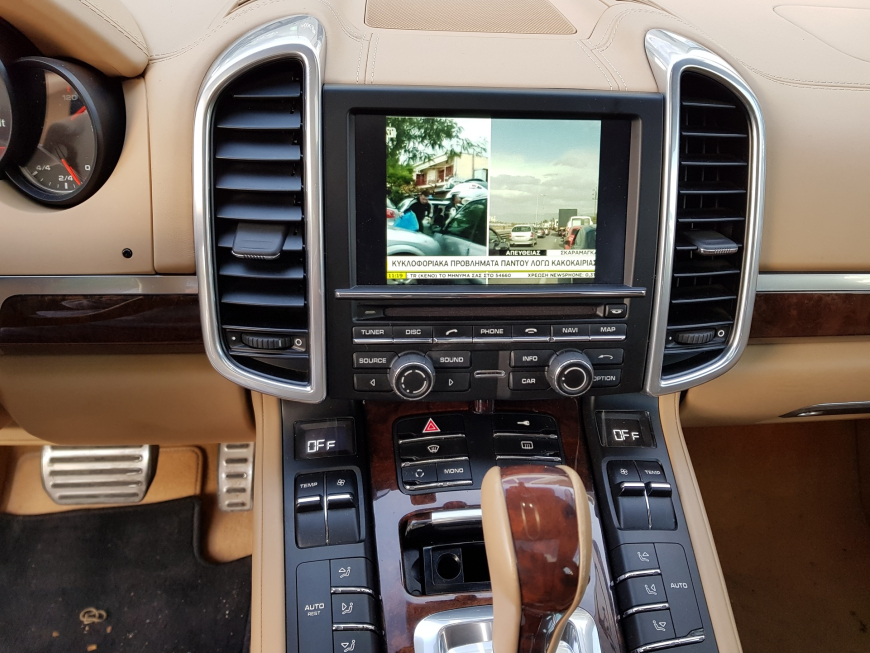 Εγκατάσταση Car Cinema, Back Camera, Media Player, TV Tuner Mpeg4 σε Porsche Cayenne 958.