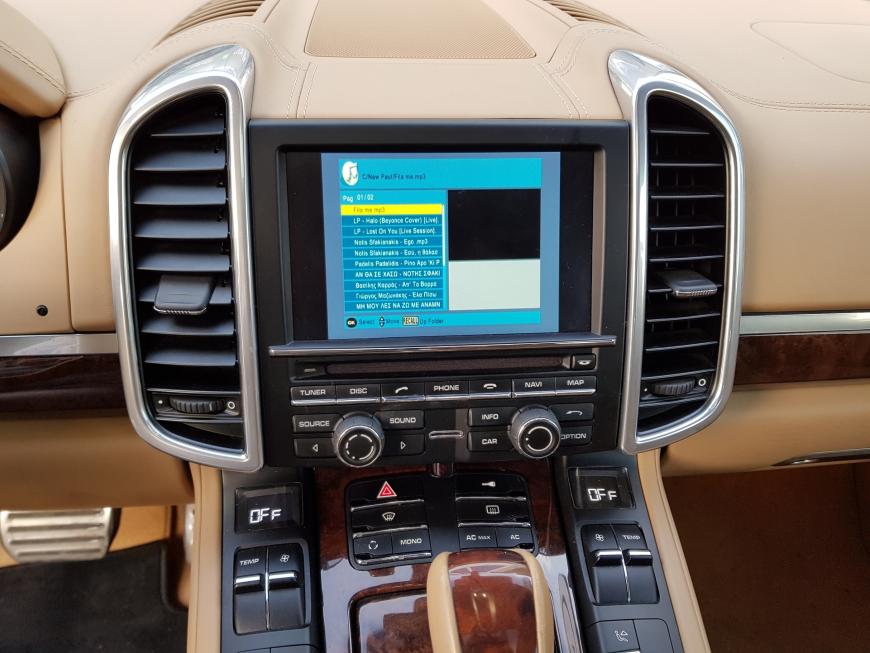 Εγκατάσταση Car Cinema, Back Camera, Media Player, TV Tuner Mpeg4 σε Porsche Cayenne 958.