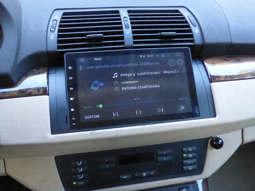 Εγκατάσταση οθόνης IQ-AN5595GPS 9" σε BMW Series 5 E39 και X5 E53 (1997-2006).