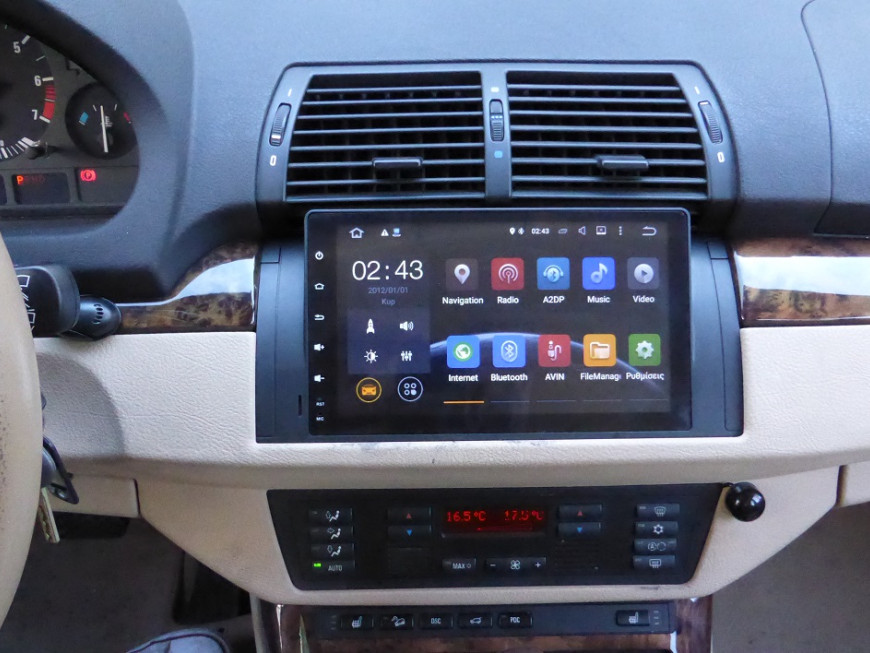 Εγκατάσταση οθόνης IQ-AN5595GPS 9" σε BMW Series 5 E39 και X5 E53 (1997-2006).