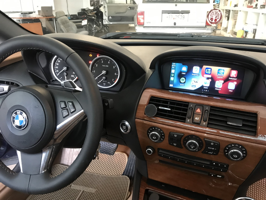 Εγκατάσταση Wireless CarPlay, Android Auto & Media Player σε BMW 6 Series E63 (CCC).
