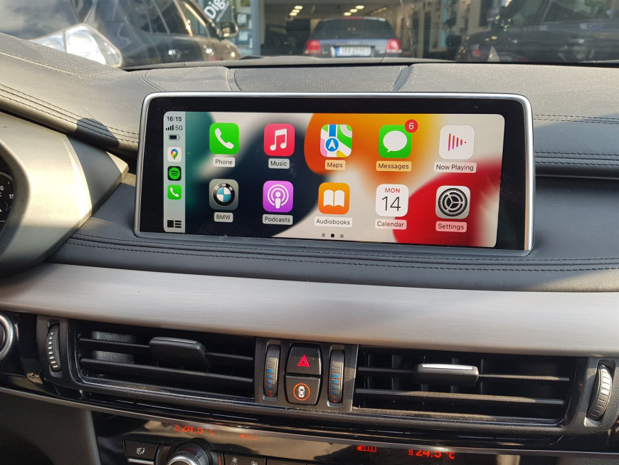 Εγκατάσταση Apple CarPlay και Android Auto σε BMW X6 M F86 (2014–2019).