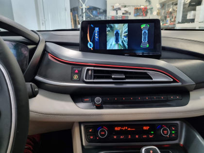 Εγκατάσταση Apple ασύρματου CarPlay / android auto στην εργοστασιακή οθόνη BMW i8.