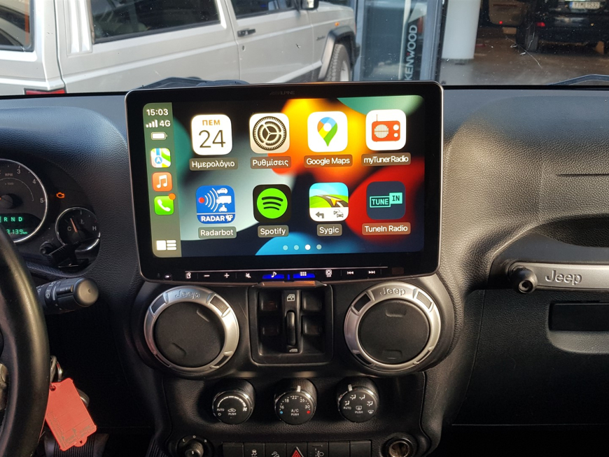 Jeep Wrangler Rubicon – Εγκατάσταση Multimedia Alpine iLX-F115D με Οθόνη 11"