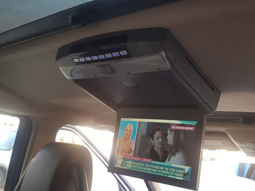 Εγκατάσταση Apple CarPlay, Android Auto, Rear Camera, Media Player, TV Tuner T2 και οθόνη 10,8" οροφής σε Land Rover Discovery 3 HSE