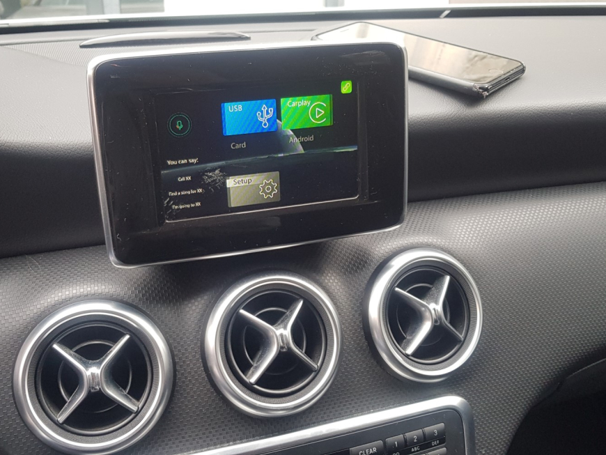 Εγκατάσταση Unique Wireless Apple CarPlay και Wireless Android Auto σε Mercedes A200 W176.