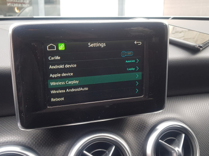 Εγκατάσταση Unique Wireless Apple CarPlay και Wireless Android Auto σε Mercedes A200 W176.