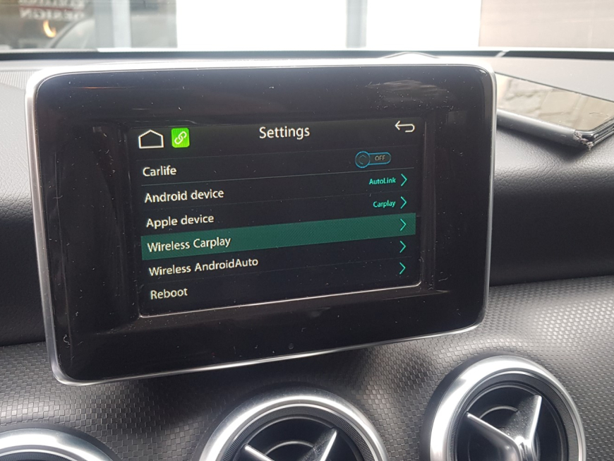 Εγκατάσταση Unique Wireless Apple CarPlay και Wireless Android Auto σε Mercedes A200 W176.