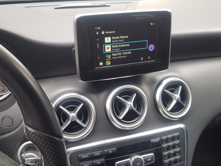 Εγκατάσταση Unique Wireless Apple CarPlay και Wireless Android Auto σε Mercedes A200 W176.