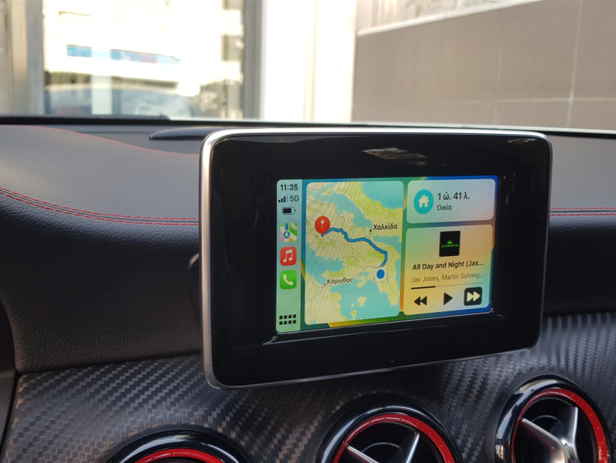 Εγκατάσταση Apple CarPlay και Wireless Android Auto σε Mercedes A45 AMG W176.
