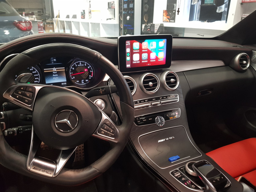 Εγκατάσταση Unique Auto Wireless Apple CarPlay & Android Auto σε Mercedes C63 AMG.
