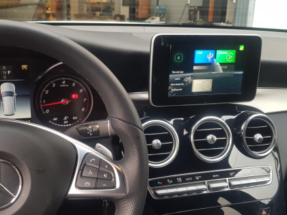 Εγκατάσταση Unique Auto Apple CarPlay, Android Auto και Media Player σε Mercedes GLC 250.