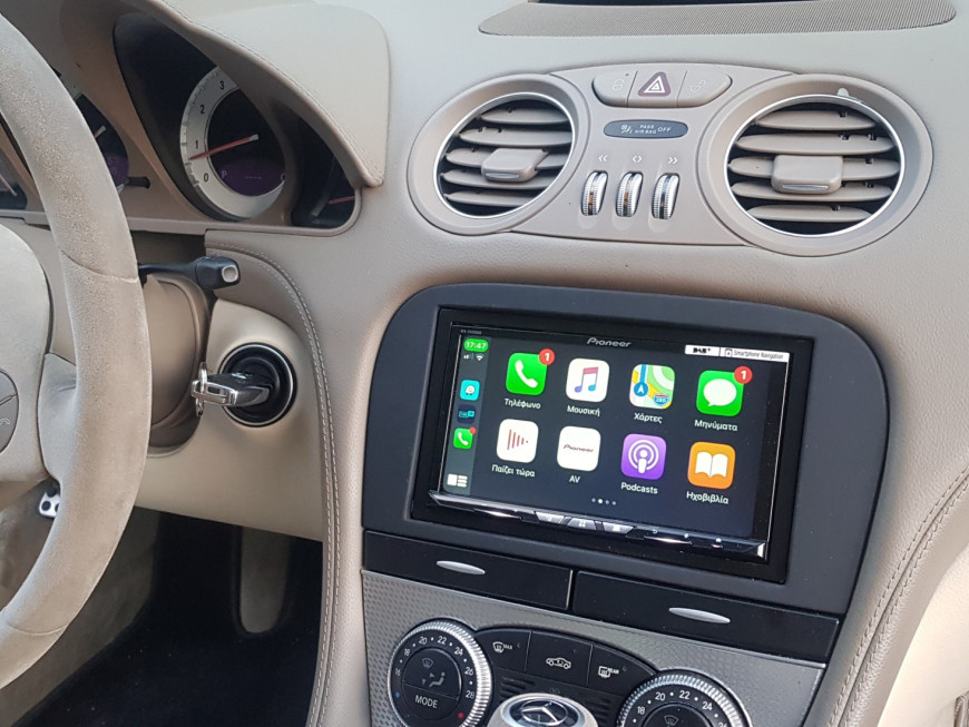 Εγκατάσταση 2DIN Pioneer AVH-Z9200DAB σε Mercedes SL R230.