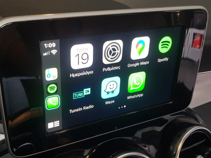 Εγκατάσταση Apple CarPlay της Unique Auto  σε Mercedes C180.