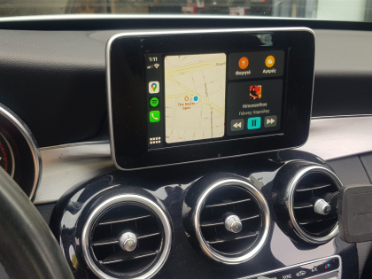 Εγκατάσταση Apple CarPlay της Unique Auto  σε Mercedes C180.