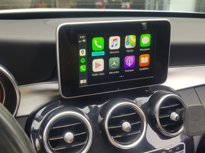 Εγκατάσταση Apple CarPlay της Unique Auto  σε Mercedes C180.