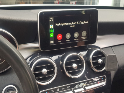 Εγκατάσταση Apple CarPlay της Unique Auto  σε Mercedes C180.