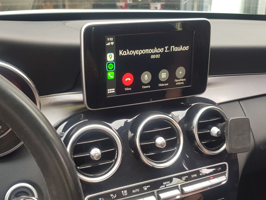 Εγκατάσταση Apple CarPlay της Unique Auto  σε Mercedes C180.
