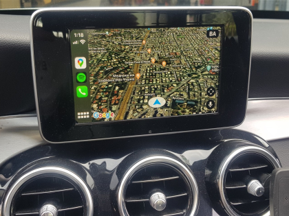 Εγκατάσταση Apple CarPlay της Unique Auto  σε Mercedes C180.