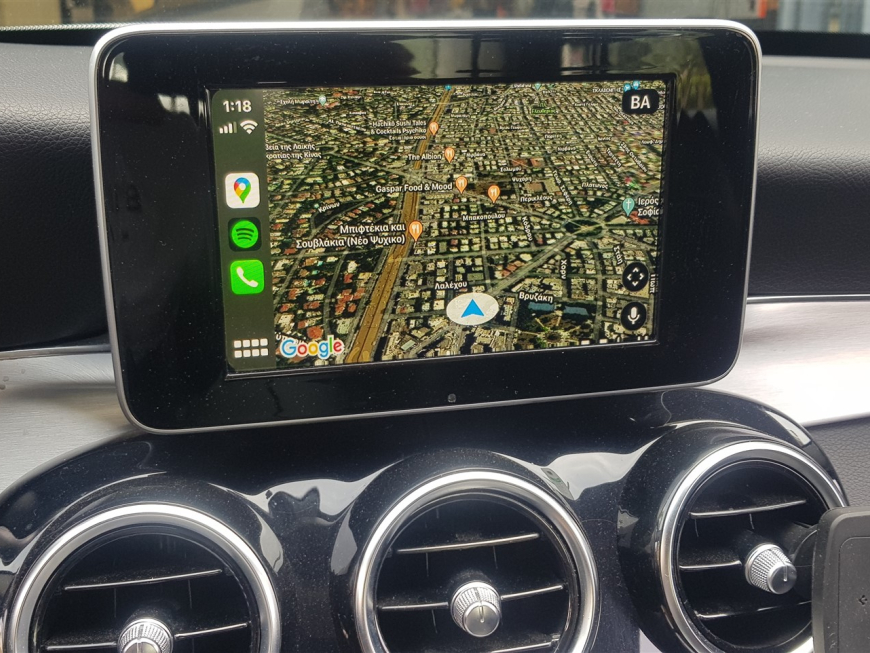 Εγκατάσταση Apple CarPlay της Unique Auto  σε Mercedes C180.