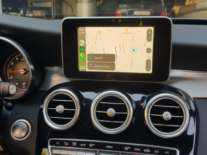 Εγκατάσταση Unique Auto Apple CarPlay Wireless σε Mercedes C180 W204.