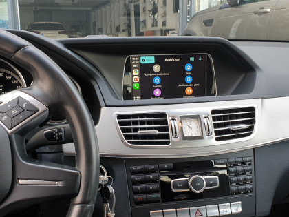 Εγκατάσταση ambient Apple CarPlay, Wireless Android Auto και Media Player σε Mercedes E200 W212 Facelift.