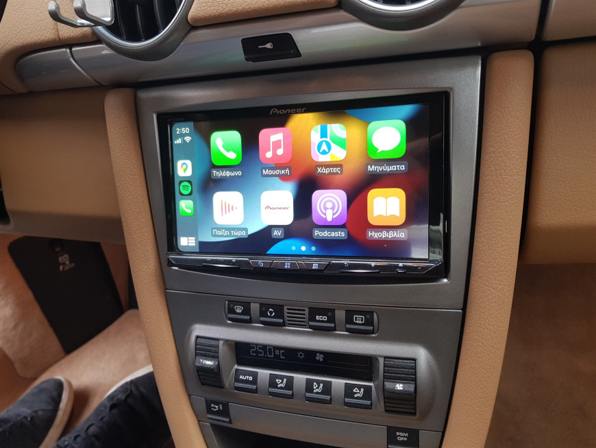 Εγκατάσταση Pioneer Avh 9200BT με Apple Car Play-Android Auto και Rear Camera σε Porsche Cayman S.
