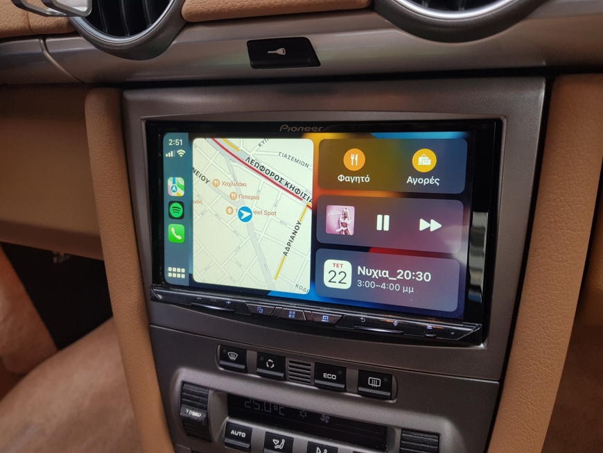 Εγκατάσταση Pioneer Avh 9200BT με Apple Car Play-Android Auto και Rear Camera σε Porsche Cayman S.