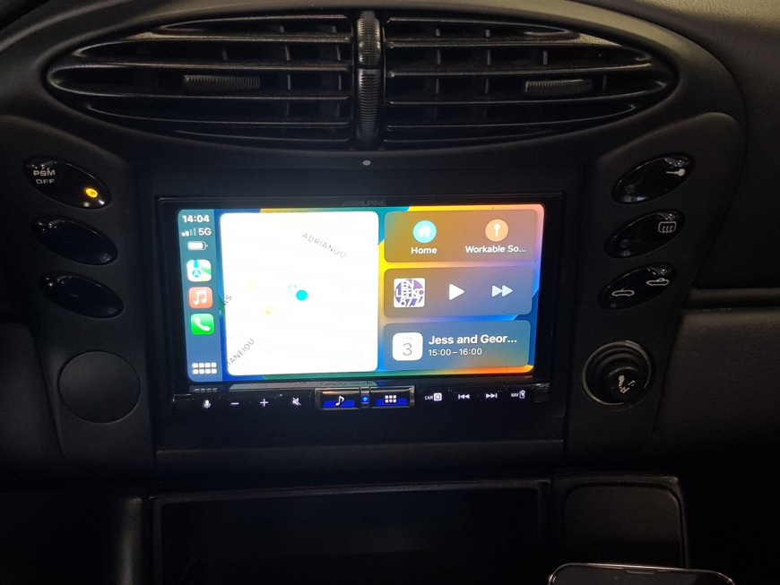 Εγκατάσταση 2DIN οθόνης Alpine Ilx-705, Apple Car Play σε Porsche Boxter 986.