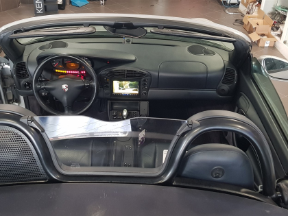 Εγκατάσταση 2DIN οθόνης Alpine Ilx-705, Apple Car Play σε Porsche Boxter 986.