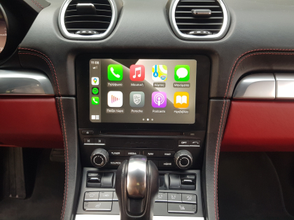 Εγκατάσταση Wireless Apple CarPlay/Android Auto της Unique Auto και Rear Camera σε Porsche Cayman (718)