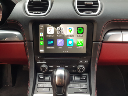 Εγκατάσταση Wireless Apple CarPlay/Android Auto της Unique Auto και Rear Camera σε Porsche Cayman (718)