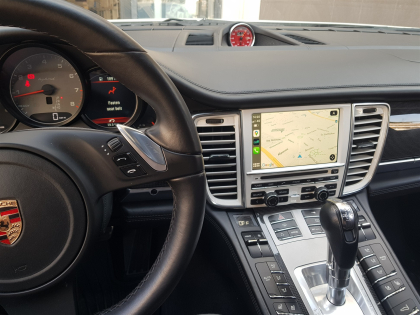 Εγκατάσταση Apple Car Play, Android Auto Wireless,  Touch Screen, Mirrolink, Media Player σε Porsche Panamera 970. 