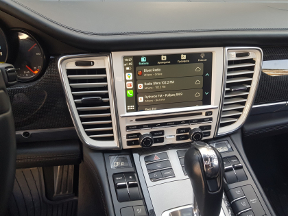 Εγκατάσταση Apple Car Play, Android Auto Wireless,  Touch Screen, Mirrolink, Media Player σε Porsche Panamera 970. 
