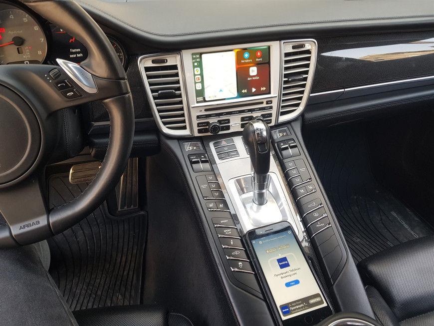 Εγκατάσταση Apple Car Play, Android Auto Wireless, Touch Screen, Mirrolink, Media Player σε Porsche Panamera 970. 