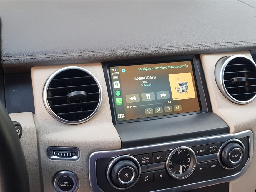 Εγκατάσταση  Apple Car Play Unique Auto σε Range Rover Discovery 4.