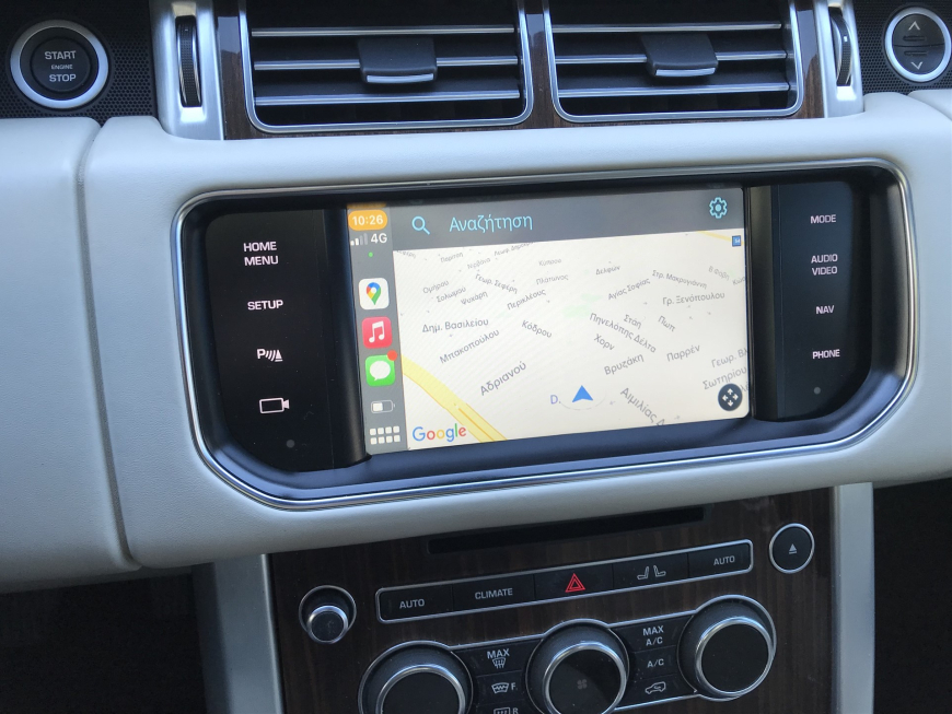 Εγκατάσταση Wireless Apple CarPlay & Android Auto στην Εργοστασιακή Οθόνη σε Range Rover L405.