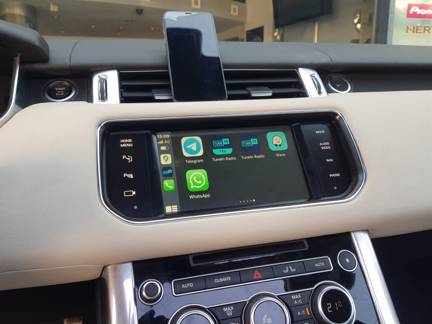 Εγκατάσταση Unique Auto Apple CarPlay & Android Auto Wireless σε Range Rover Sport HSE