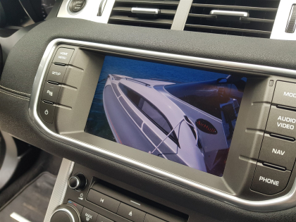 Εγκατάσταση Apple CarPlay και Android Auto στην εργοστασιακή οθόνη Range Rover Evoque 2016.