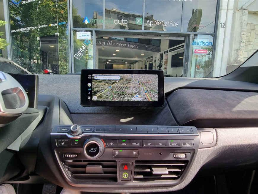 Εγκατάσταση Wireless CarPlay, Android Auto, Rear Camera & Media Player σε BMW i3.