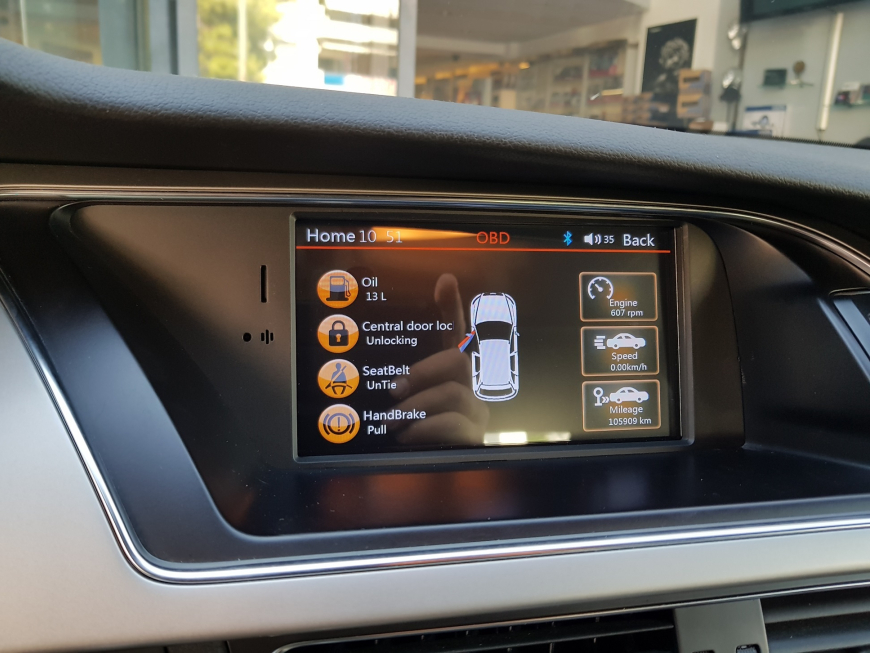 Εγκατάσταση Android οθόνης σε Audi RS5