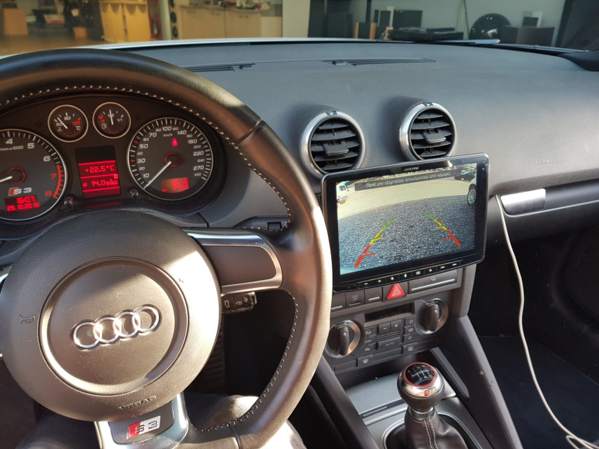 Εγκατάσταση οθόνης 2Din Alpine σε Audi S3 8P