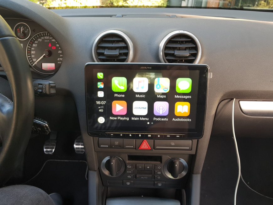 Εγκατάσταση οθόνης 2Din Alpine σε Audi S3 8P
