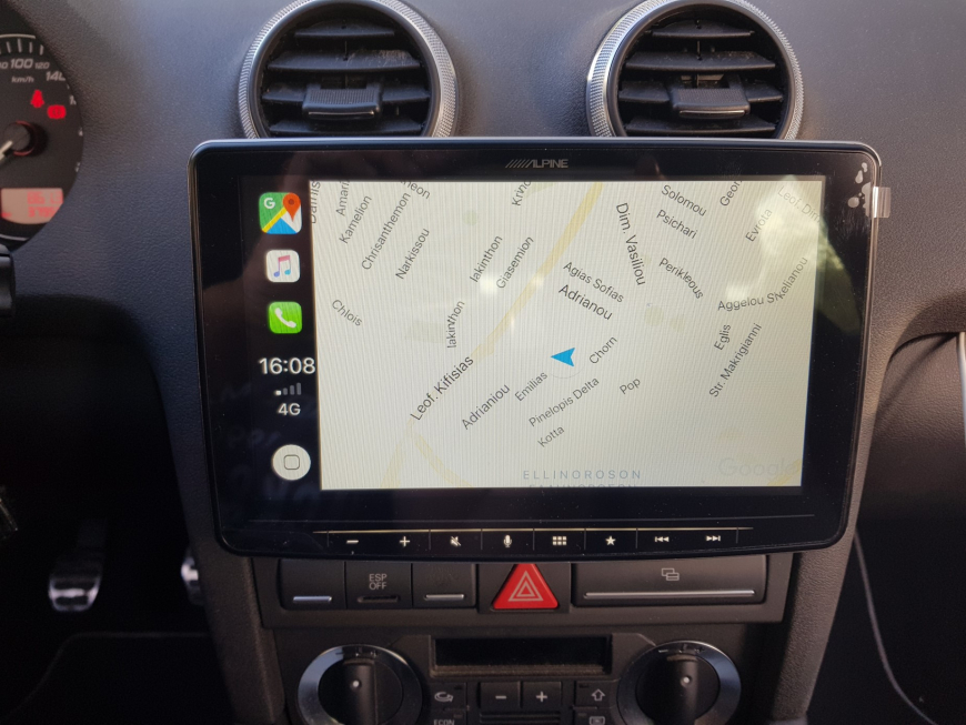 Εγκατάσταση οθόνης 2Din Alpine σε Audi S3 8P